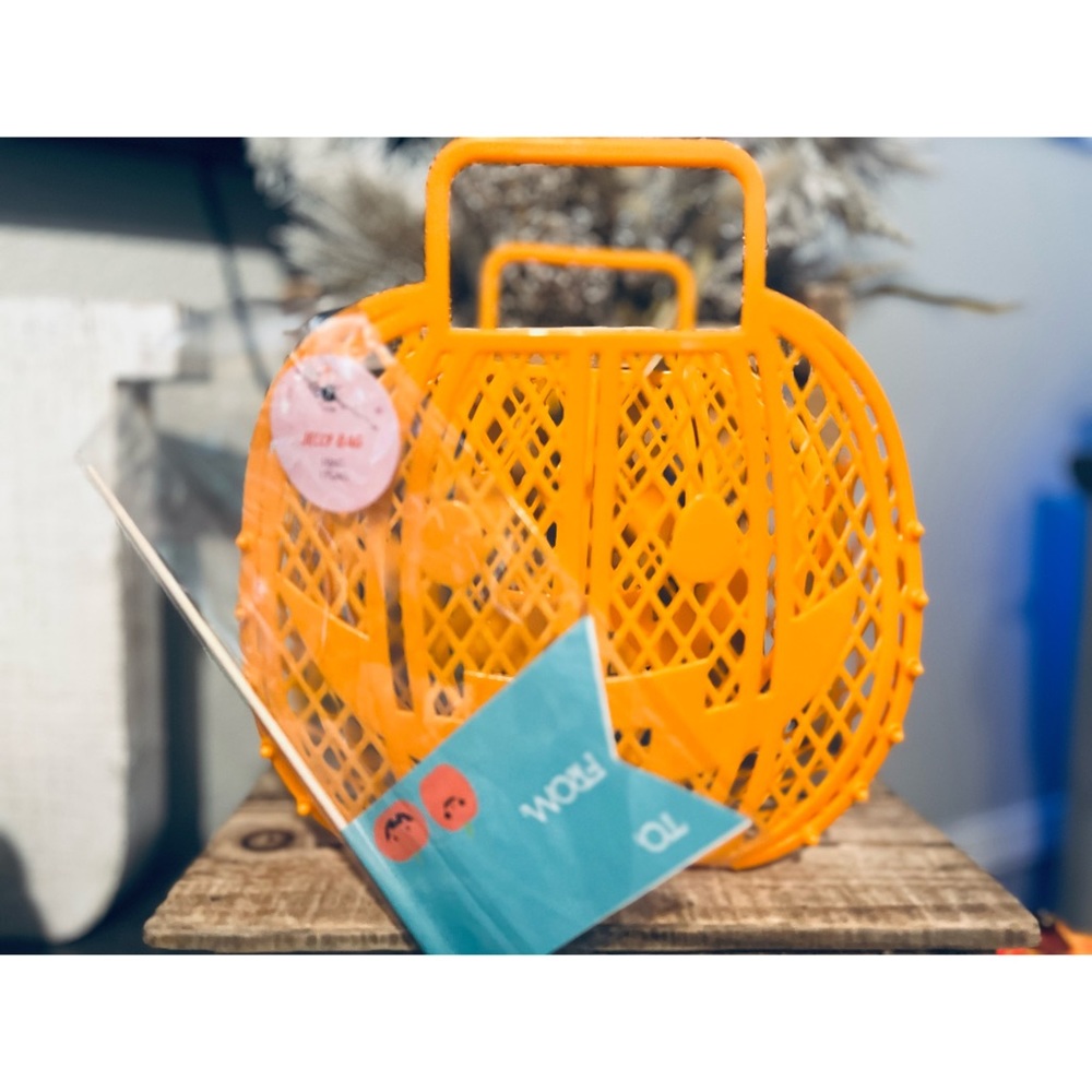 Target Bullseye Halloween Jelly Bag Pumpkin Basket - Picture 2 of 2